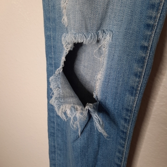 AG Adriano Goldschmied Stevie Destroyed Slim Straight Ankle Jeans 29R - Picture 9 of 9